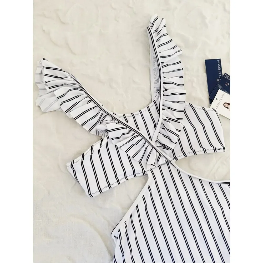 Habitual Ruffle One-Piece Swimsuit Girls Size 16 New